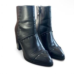 Black Studded Ankle Boots